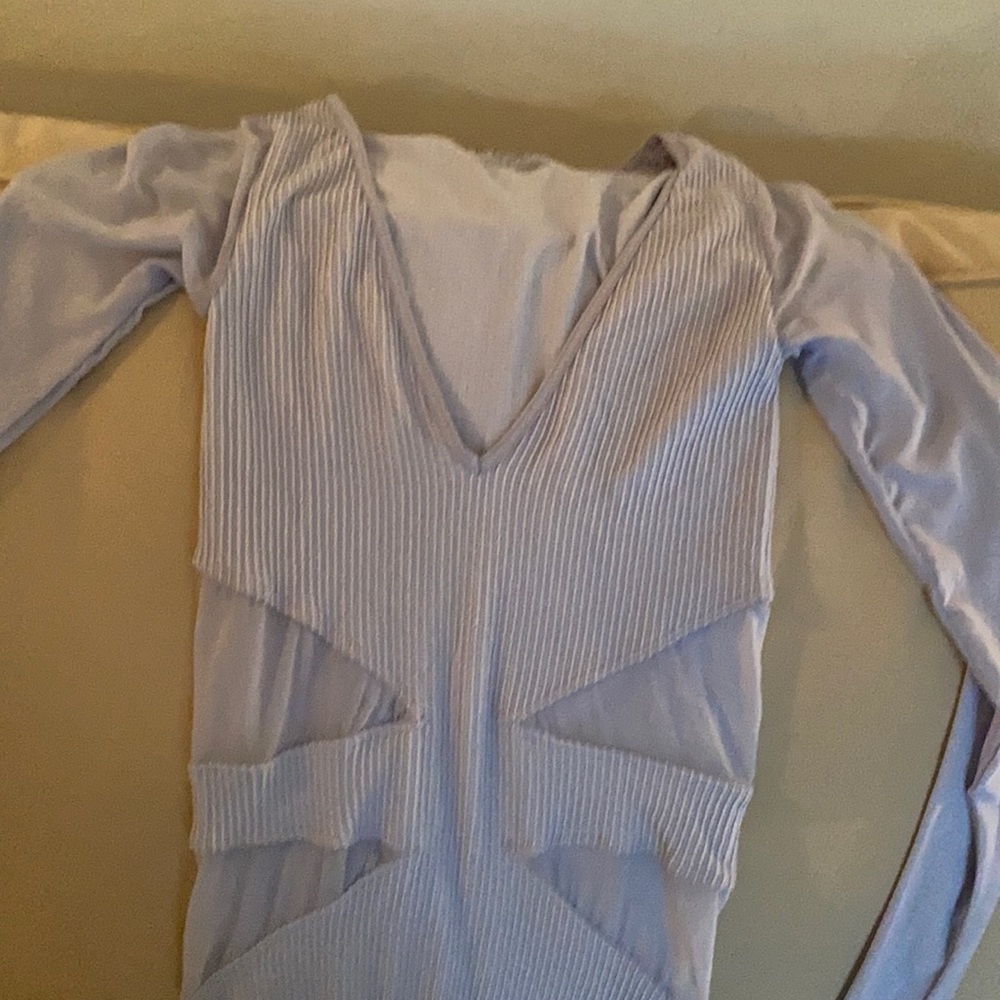 Free people sheer sleeve top